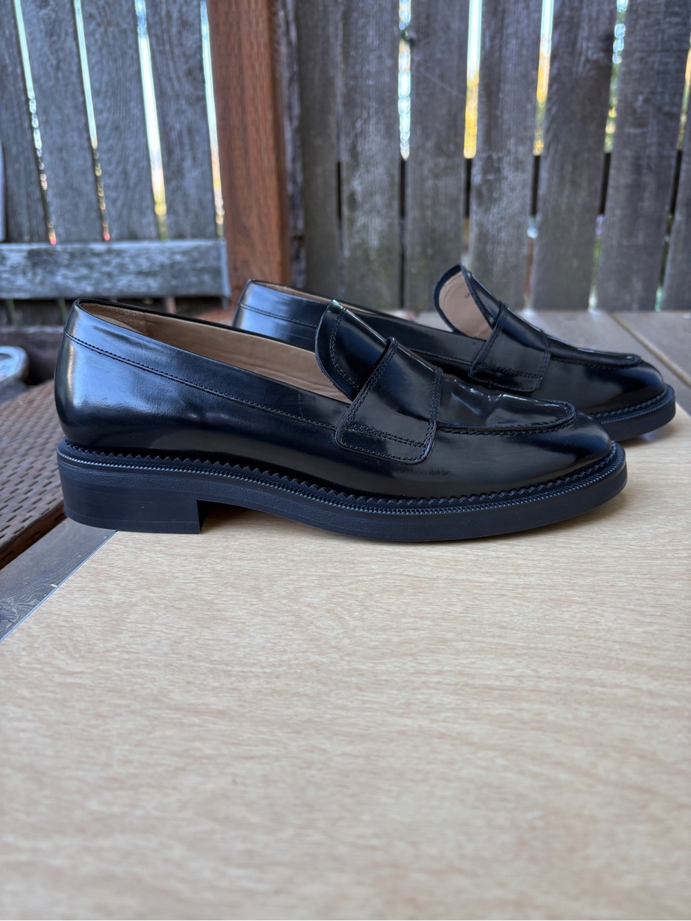 & Other Stories Classic Black Leather Loafers In US 7/ EU 38